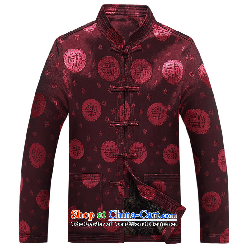 Bosnia and the spring and autumn men line thre well field in the jacket coat Tang older Mock-Neck Shirt birthday field well of ethnic Chinese manual tray clip F05 dark blue jacket, M, and thre winter line (gesaxing) , , , shopping on the Internet