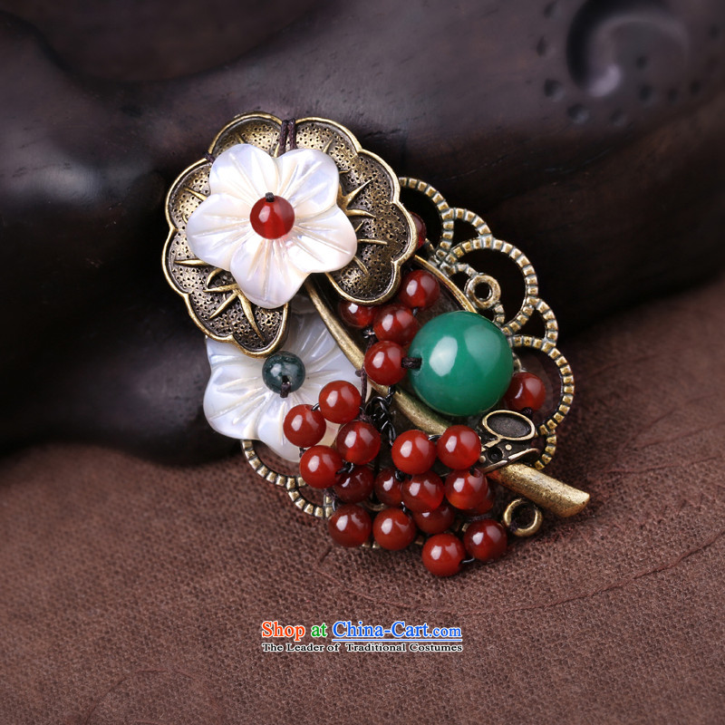 Gangnam-gu rainy brooches female flowers agate pin shell antique chest flower of ethnic jewelry silk scarf detained picture), , , , , shopping on the Internet