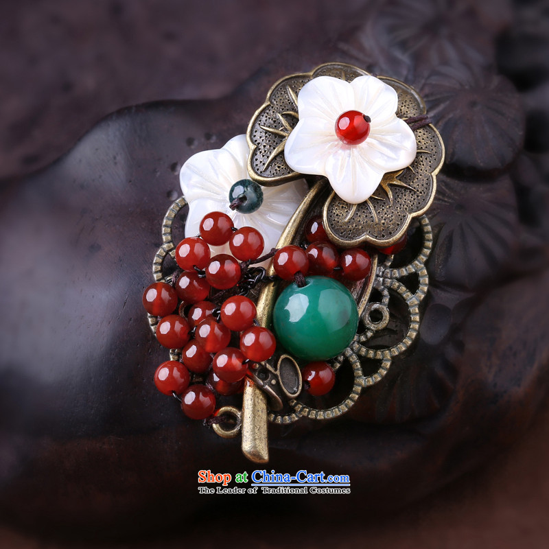 Gangnam-gu rainy brooches female flowers agate pin shell antique chest flower of ethnic jewelry silk scarf detained picture), , , , , shopping on the Internet