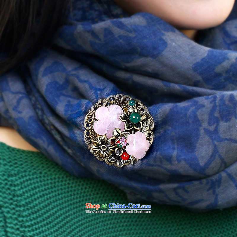 Gangnam-gu rainy ethnic retro, dongling jade brooches sweater cardigan scarf tie silk scarf clip pin buckle shawl chest flower girl as a picture of the two rain Gangnam , , , shopping on the Internet