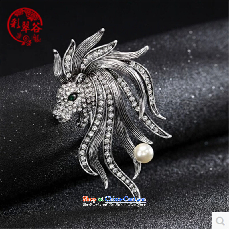 Hong Kong is also the paper clip velley suit chest flower decoration badge badge jewelry gift ancient silver