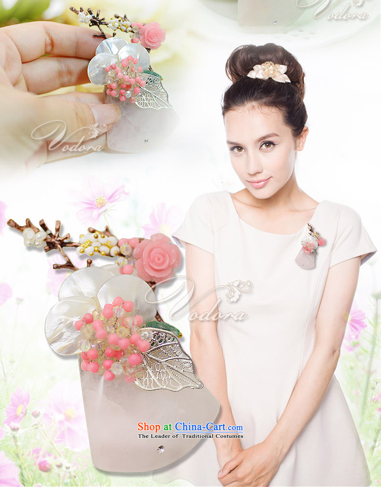 Ms Audrey EU's VODORA Korean natural stone colored flowers of the Addis Ababa retro brooches clip, Korean female temperament jewelry Chest Flower Korean flower silver leaf powder to the undersheet diamond picture, prices, brand platters! The elections are supplied in the national character of distribution, so action, buy now enjoy more preferential! As soon as possible.