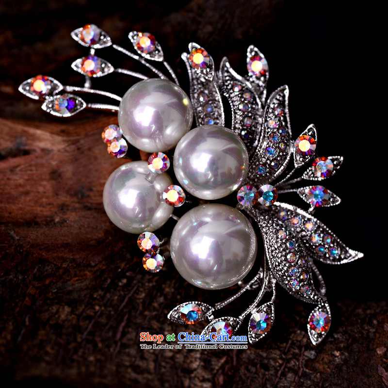 Lydie card the high-end synthetic crystals-class color artificial crystal full drill pearl brooches Chest Flower Festival birthday gift ceremony female white, Lydie Card Na (LADY COLOR shopping on the Internet has been pressed.)