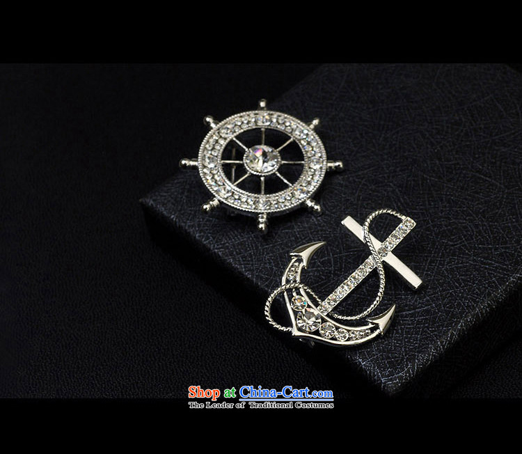 Davka jewelry brooches retro Chest Flower suit male pins accessories anchor and the steering gear blue rudder picture, prices, brand platters! The elections are supplied in the national character of distribution, so action, buy now enjoy more preferential! As soon as possible.