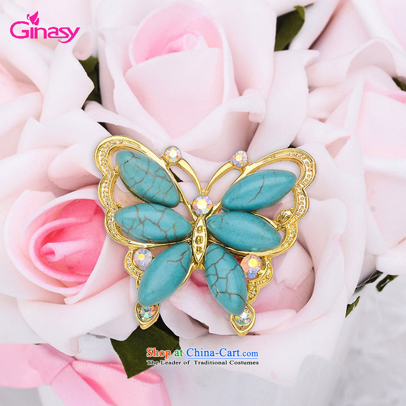  Stylish jewelry Western Wind ginasy parquet natural turquoise butterfly brooches insects clothing Clothing Accessories ,ginasy jewelry,,, shopping on the Internet