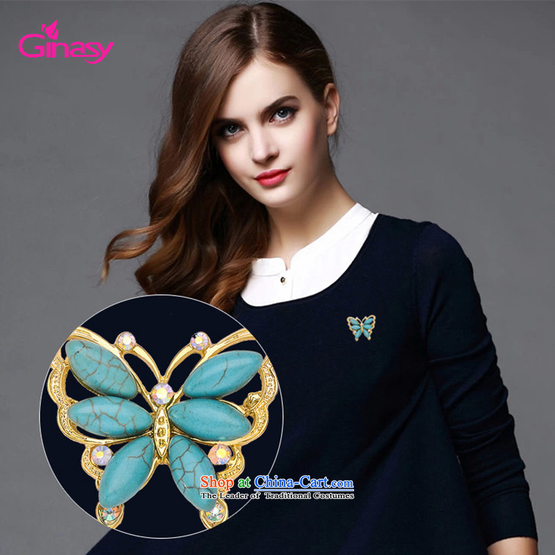  Stylish jewelry Western Wind ginasy parquet natural turquoise butterfly brooches insects clothing Clothing Accessories ,ginasy jewelry,,, shopping on the Internet