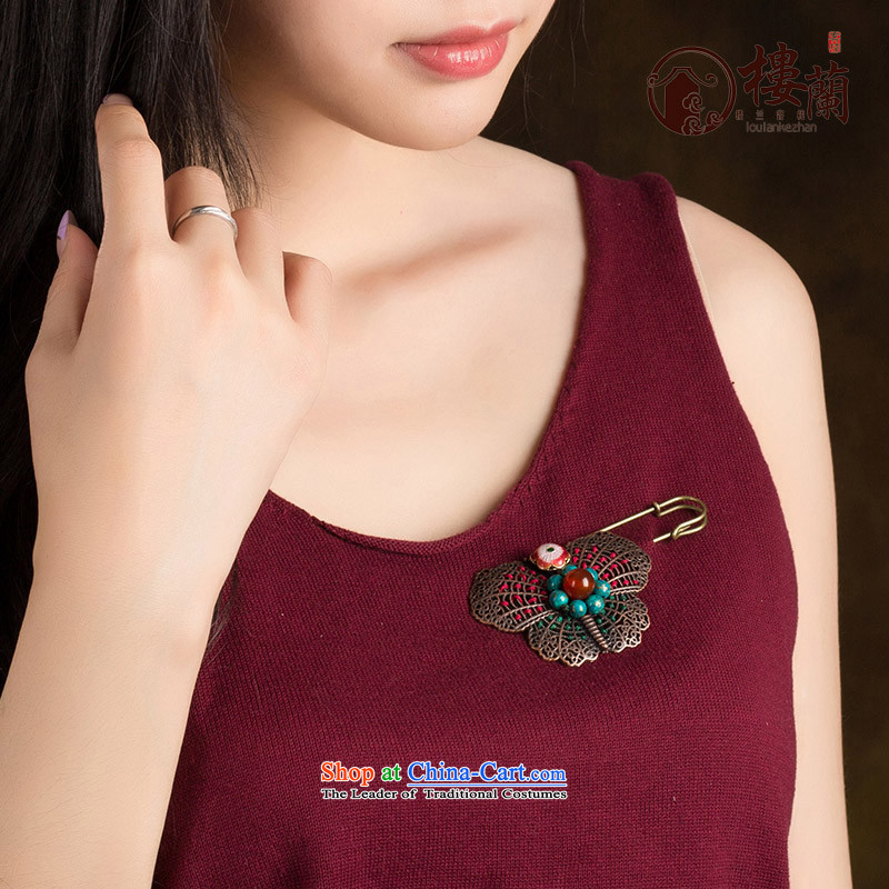 Maximum pin butterfly ethnic sweater brooches coats Chest Flower Cloisonne Accessory agate retro ornaments, possession of the United States has been pressed female shopping on the Internet