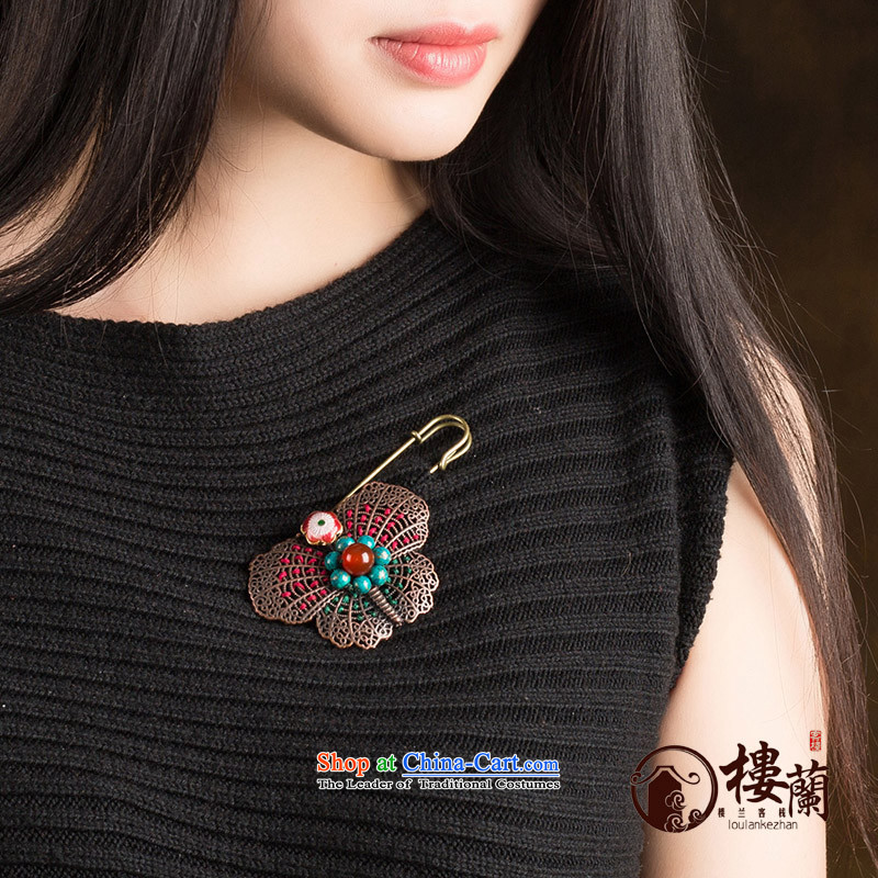 Maximum pin butterfly ethnic sweater brooches coats Chest Flower Cloisonne Accessory agate retro ornaments, possession of the United States has been pressed female shopping on the Internet