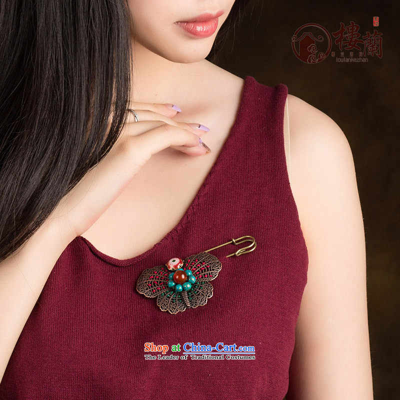 Maximum pin butterfly ethnic sweater brooches coats Chest Flower Cloisonne Accessory agate retro ornaments, possession of the United States has been pressed female shopping on the Internet