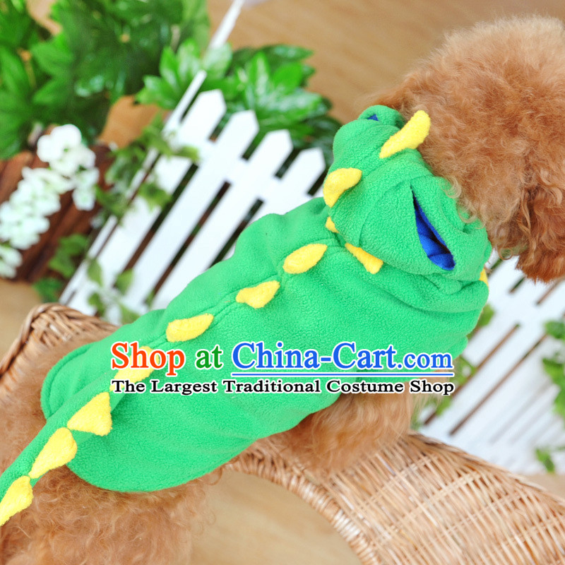 Huayuan pets tedu dog clothes dinosaur morph replacing snow, Labortex Xiong dog clothing small dog pet supplies green M-chest 31-35cm, Huayuan claptrap (hoopet) , , , shopping on the Internet