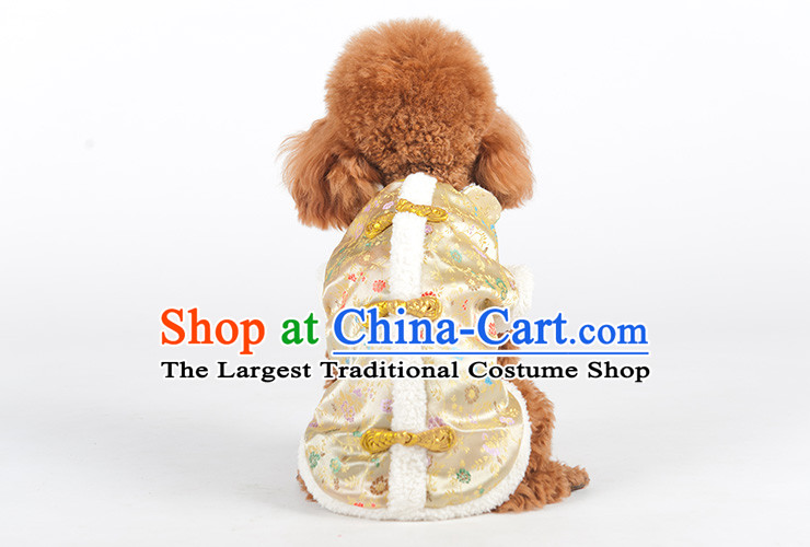 Huayuan dog Tang pets in the four-Legged Dog clothes autumn and winter clothing tedu thick new year than small dogs Xiong ãþòâ robe puppies dog clothes pet supplies yellow double thick M-chest 37-42cm picture, prices, brand platters! The elections are supplied in the national character of distribution, so action, buy now enjoy more preferential! As soon as possible.