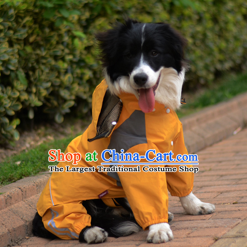Pet dog rain clothing. Large Dogs Emergency Unit of three large dogs to gross margin the raincoat raincoat C3A1004 YANG 8#,HI-PRO,,, orange shopping on the Internet