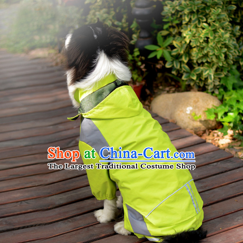Pet dog rain clothing. Large Dogs Emergency Unit of three large dogs to gross margin the raincoat raincoat C3A1004 mustard green 10#,HI-PRO,,, shopping on the Internet