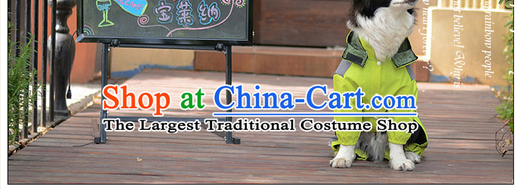 Pet dog rain clothing. Large Dogs Emergency Unit of three large dogs to gross margin the raincoat raincoat C3A1004 mustard green 2 pictures, prices, brand platters! The elections are supplied in the national character of distribution, so action, buy now enjoy more preferential! As soon as possible.
