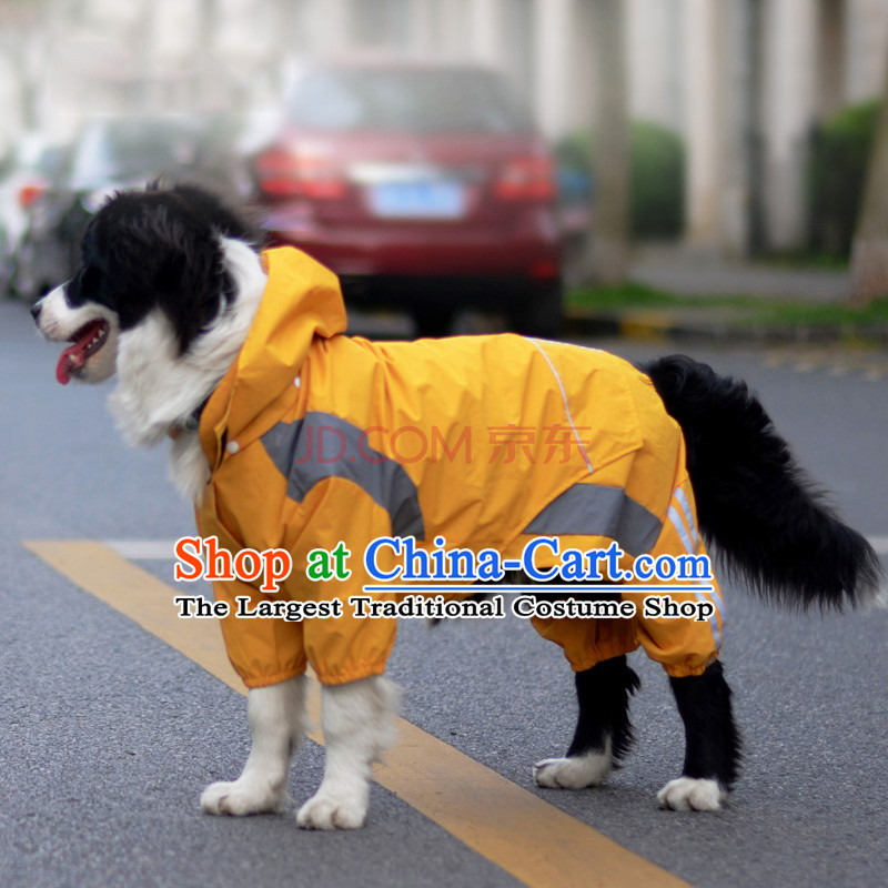 Pet dog rain clothing. Large Dogs Emergency Unit of three large dogs to gross margin the raincoat raincoat C3A1004 Yang Orange 3_11A, ASIA