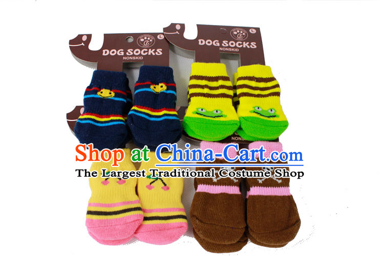Seven-color housing pet dog socks socks kitten alike socks anti-slip warm color only 4 random color of the Random Pictures, prices, s-6.5*3.2cm brand platters! The elections are supplied in the national character of distribution, so action, buy now enjoy more preferential! As soon as possible.