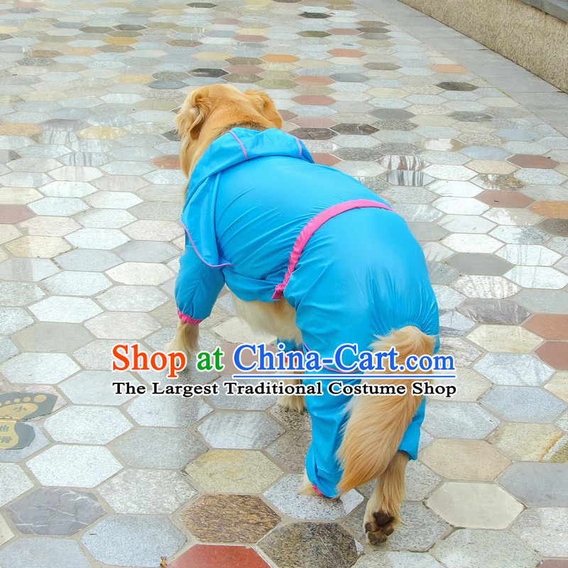 Pet dogs raincoat rain poncho small dog extra large dog size equipped thick rain tedu gross raincoat blue 30#, CHUKOT CHUKCHI () , , , shopping on the Internet