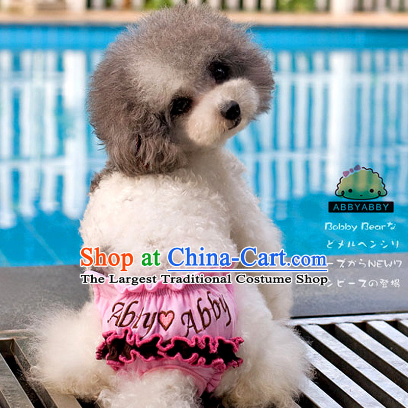 Tedu than Dress Bear sanitary pads dog physiological trousers lace skirt triangular pets jumpsuits harassment pink latticed S astonishment was small, (chowsing) , , , shopping on the Internet
