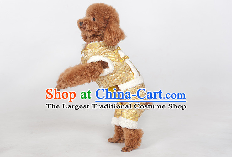 Dog Chinese clothing pets thick warm new year four-pin small dog cotton robe tedu autumn and winter clothing 13Y0035G double four feet thick (red), Tang dynasty L-chest 42-46cm picture, prices, brand platters! The elections are supplied in the national character of distribution, so action, buy now enjoy more preferential! As soon as possible.