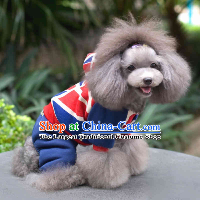 Chukchi flag color woolen clothing pet dog clothes warm winter clothing four legs cap color cotton clothes pets flag 14 Gauge