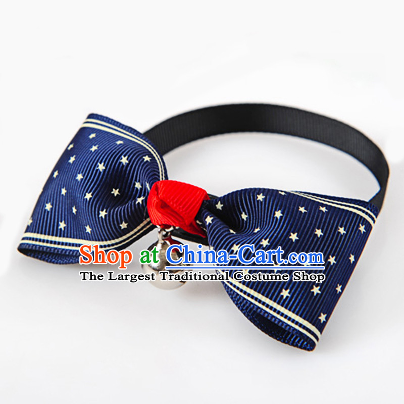 Huayuan hoopet a ring the bell to the British wind bow pet bow tie tedu kitten alike dog Clothing Accessories Dark Blue Wave point S, Huayuan claptrap (hoopet) , , , shopping on the Internet