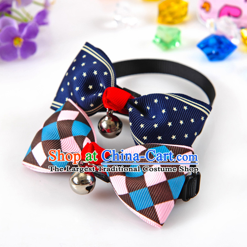 Huayuan hoopet a ring the bell to the British wind bow pet bow tie tedu kitten alike dog Clothing Accessories Dark Blue Wave point S, Huayuan claptrap (hoopet) , , , shopping on the Internet