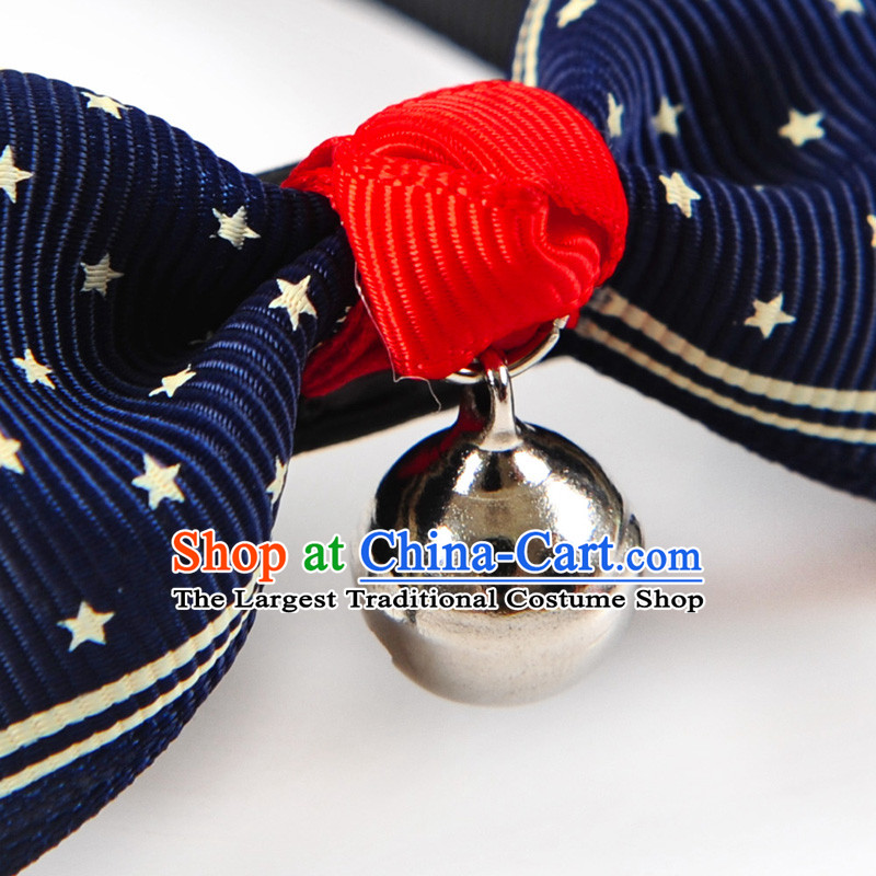 Huayuan hoopet a ring the bell to the British wind bow pet bow tie tedu kitten alike dog Clothing Accessories Dark Blue Wave point S, Huayuan claptrap (hoopet) , , , shopping on the Internet