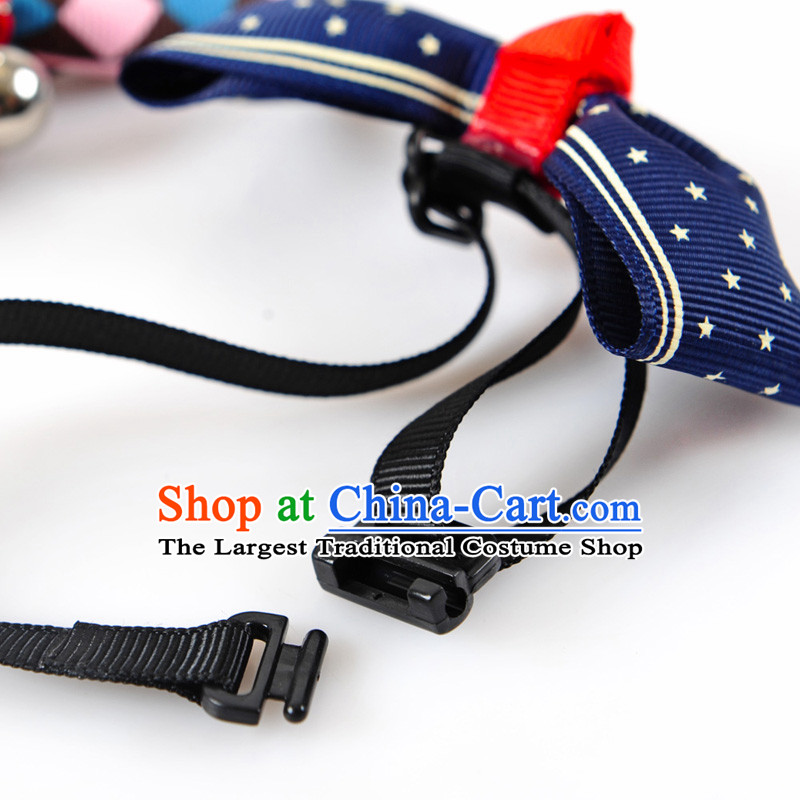 Huayuan hoopet a ring the bell to the British wind bow pet bow tie tedu kitten alike dog Clothing Accessories Dark Blue Wave point S, Huayuan claptrap (hoopet) , , , shopping on the Internet