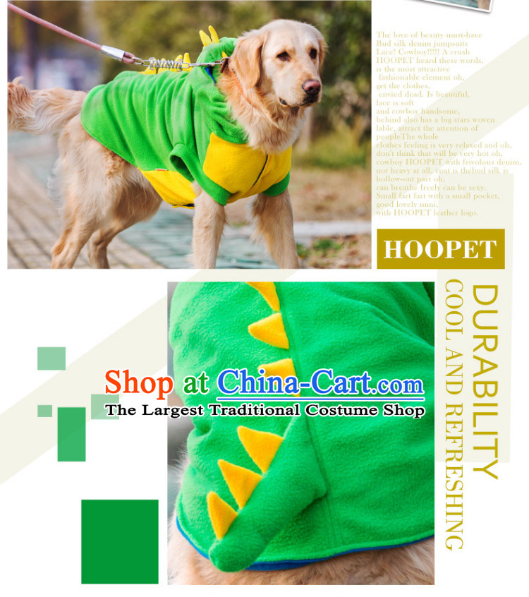 Huayuan pet dogs large clothes hoopet clothes morph replace spring and autumn warm clothes dog gross pet dress green dinosaur morph replacing 5XL- chest 72-78cm picture, prices, brand platters! The elections are supplied in the national character of distribution, so action, buy now enjoy more preferential! As soon as possible.
