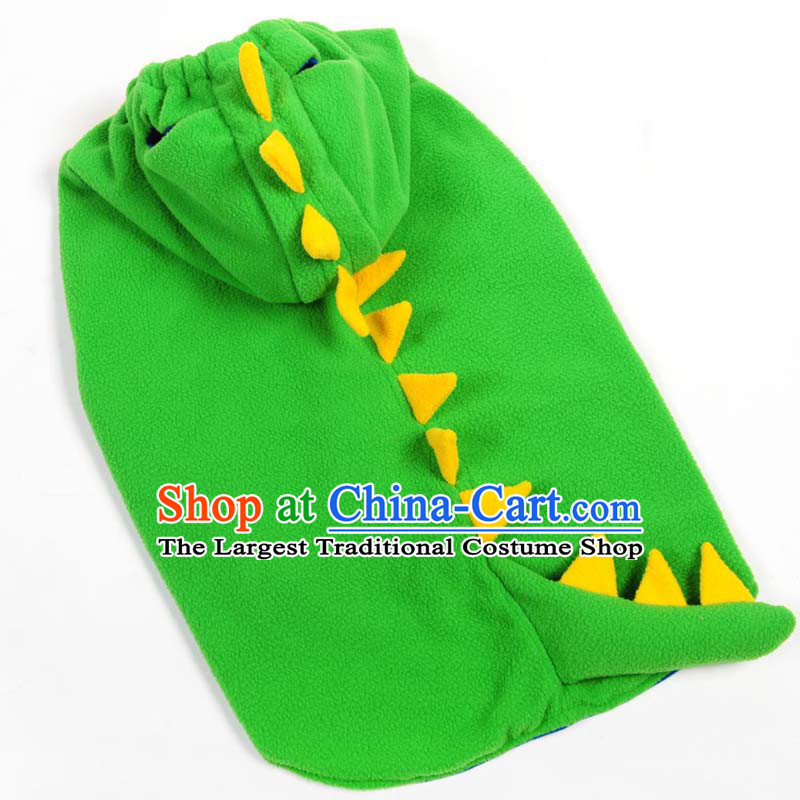 Huayuan pet dogs large clothes hoopet clothes morph replace spring and autumn warm clothes dog gross pet dress green dinosaur morph replacing 5XL- chest 72-78cm, Huayuan claptrap (hoopet) , , , shopping on the Internet