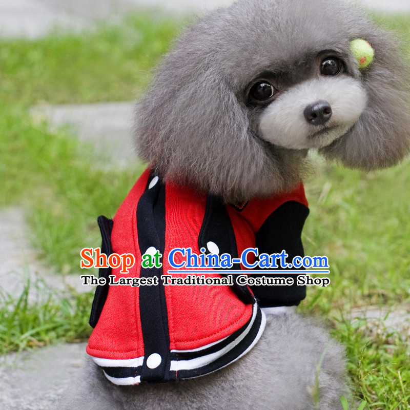 Some raise their heads paradise pet dog baseball uniform thick sweater Fall_Winter Collections tedu VIP than Xiong Hiromi dog clothes red XL