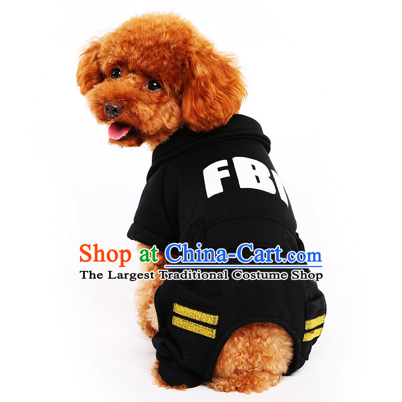 Hoopet dog clothes tedu FBI open four-Legged Dog Yi Fall/Winter Collections pet supplies XS- black back within 20 cm long, Huayuan claptrap (hoopet) , , , shopping on the Internet