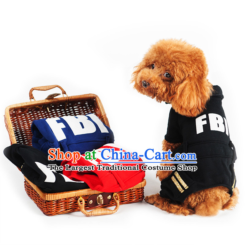 Hoopet dog clothes tedu FBI open four-Legged Dog Yi Fall/Winter Collections pet supplies navy XS- back within 20cm long, Huayuan claptrap (hoopet) , , , shopping on the Internet