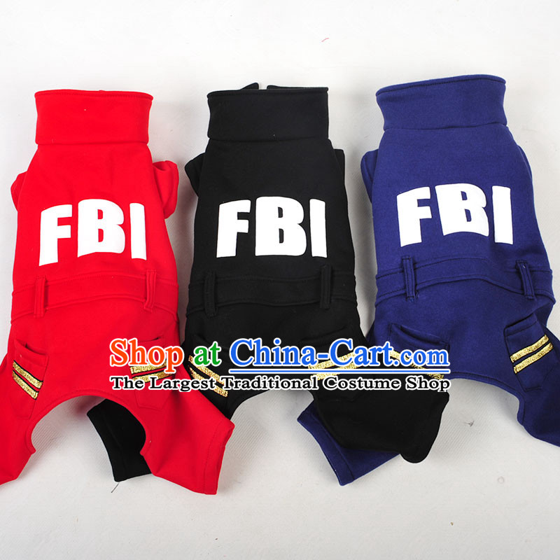 Hoopet dog clothes tedu FBI open four-Legged Dog Yi Fall/Winter Collections pet supplies navy XS- back within 20cm long, Huayuan claptrap (hoopet) , , , shopping on the Internet