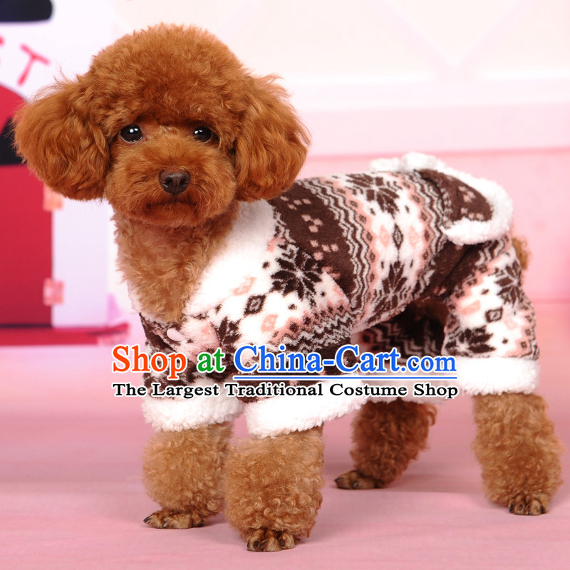 Hua Yuan hoopet dog costume autumn and winter clothing pet dog warm four feet, replacing the lovely tedu dog clothes snowman doll 4 Pin Boxed S_back long 20_24cm