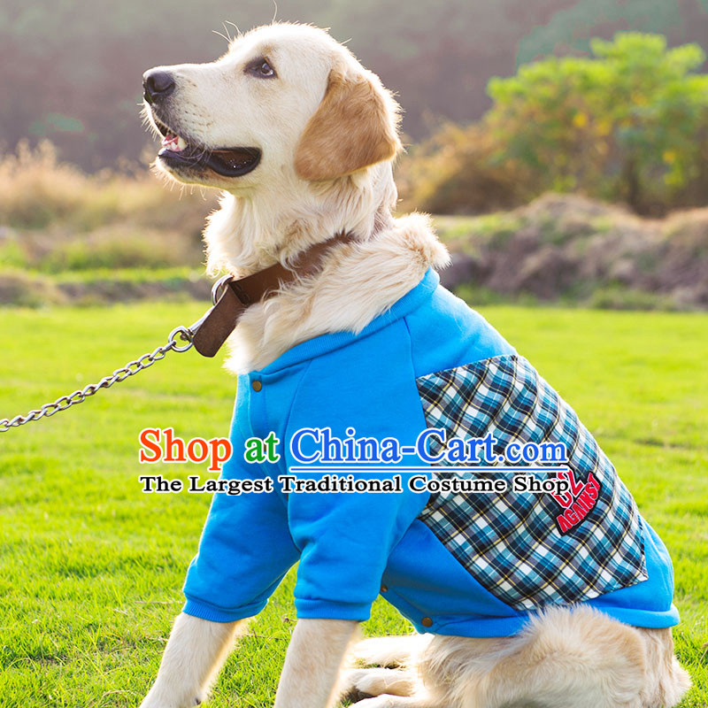 Huayuan hoopet pet clothes Fall_Winter Collections loose lion gross Samoa jecha taxi chyi der makidai dog pure cotton blue sweater vest two kits S_chest 58_64cm