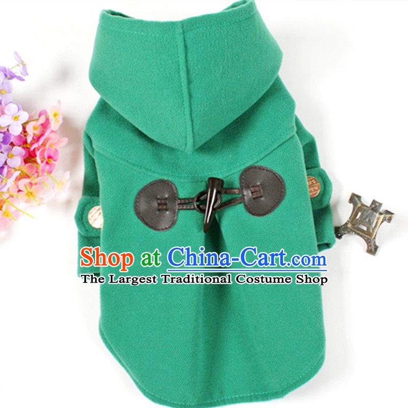 Hua Yuan hoopet dog clothes pet windbreaker tedu vip than small dogs clothes Xiong clothing dog autumn and winter clothing green horns windbreaker XS- chest 26-31cm, Huayuan claptrap (hoopet) , , , shopping on the Internet