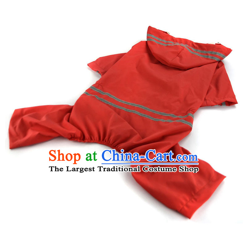 Dog clothes raincoat spring and summer load tedu than Xiong Hiromi Small dogs clothes double four-Legged Dog raincoat red 4XL, waterproof Some raise their heads Paradise Shopping on the Internet has been pressed.