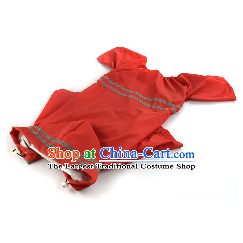 Dog clothes raincoat spring and summer load tedu than Xiong Hiromi Small dogs clothes double four-Legged Dog raincoat red 4XL, waterproof Some raise their heads Paradise Shopping on the Internet has been pressed.