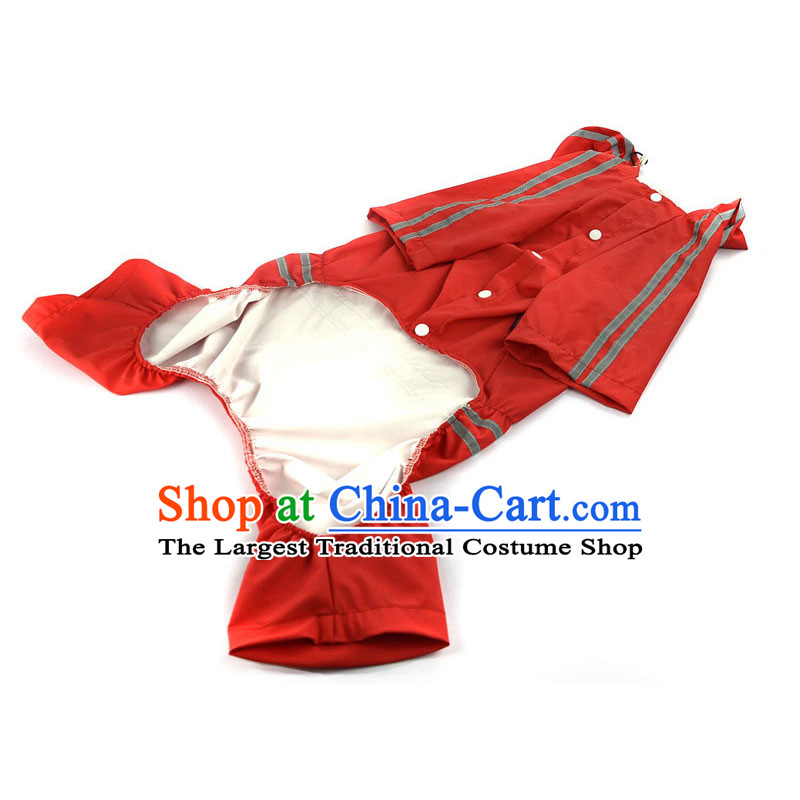 Dog clothes raincoat spring and summer load tedu than Xiong Hiromi Small dogs clothes double four-Legged Dog raincoat red 4XL, waterproof Some raise their heads Paradise Shopping on the Internet has been pressed.
