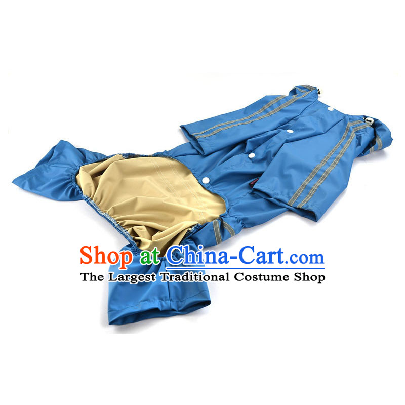 Dog clothes raincoat spring and summer load tedu than Xiong Hiromi Small dogs clothes double four-Legged Dog raincoat blue 6XL, waterproof Some raise their heads Paradise Shopping on the Internet has been pressed.