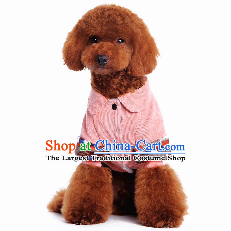 Chukchi 2015_LOVEME dog clothes pet dog clothing and autumn and winter clothing four boxed tedu than large L_pink Xiong