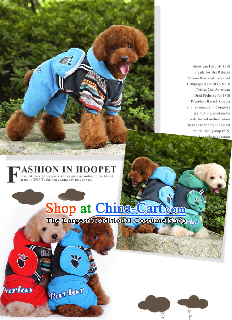 Chukchi dog pets in the winter clothing fashions ãþòâ cotton coat four legs robe warm tedu pet supplies backpack forest - Blue XXL number 14-18 catty picture, prices, brand platters! The elections are supplied in the national character of distribution, so action, buy now enjoy more preferential! As soon as possible.