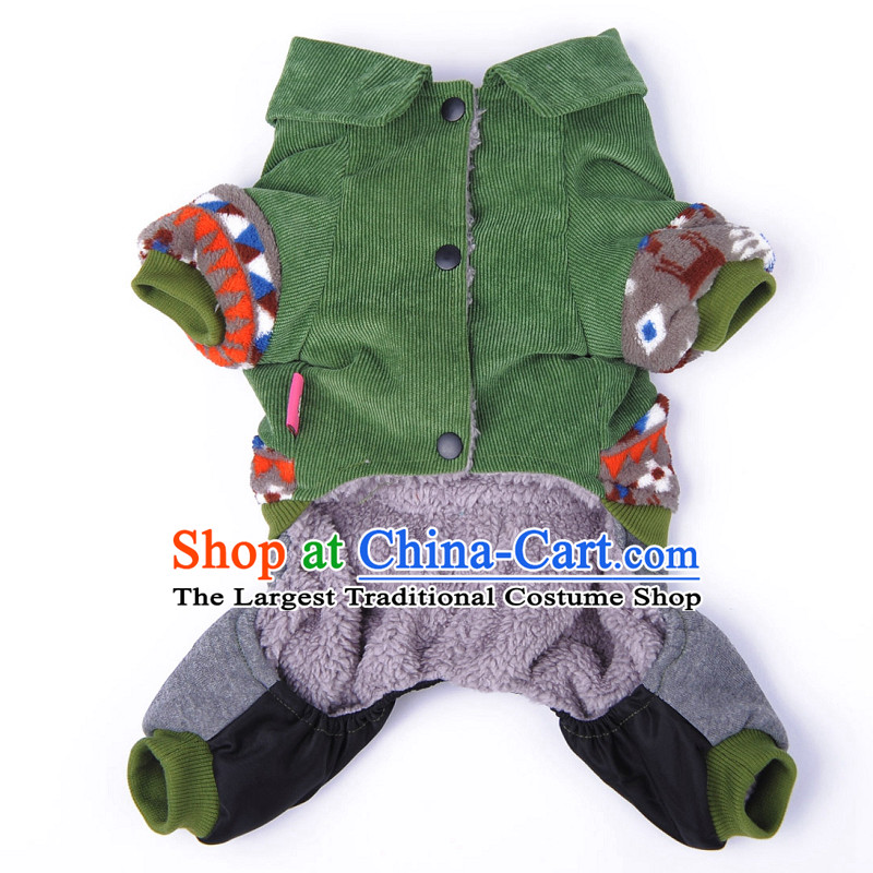 Chukchi pets dogs clothes clothes 2015 dog costume autumn and winter coat four legs with warm sweater Love-me- tedu green L, 6-9, Nga dog YAPEE DOG) , , , (shopping on the Internet