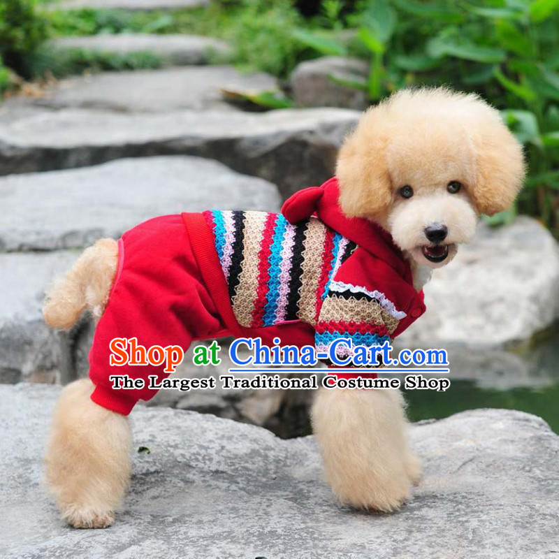 Chukchi pets dogs clothes clothes 2015 dog costume autumn and winter coat four legs with warm tedu sweater knitting Panda _ RED L 6_9 catty