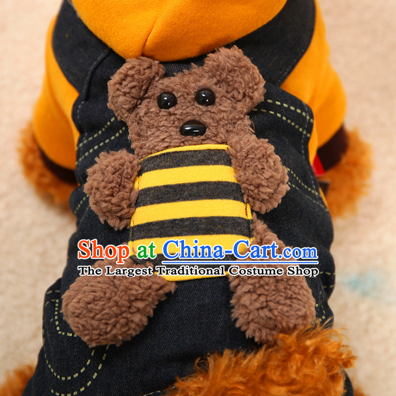 Dog clothes dog Hiromi than Xiong vip tedu dog-footed clothes pet supplies load autumn and winter clothing c.o.d. yellow 3 chest 40cm back long 27cm Weight 5 catties of ,HI-PRO,,, shopping on the Internet