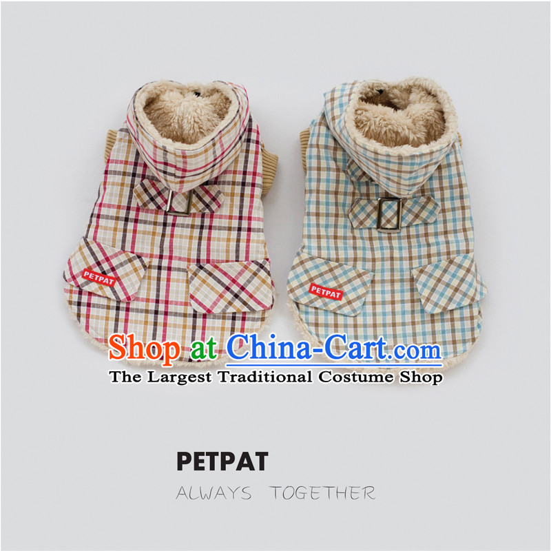 Easy to send new PETPAT Series Dog clothes pet warm coat Pd14-k004 blue, XL, day grace shopping on the Internet has been pressed.