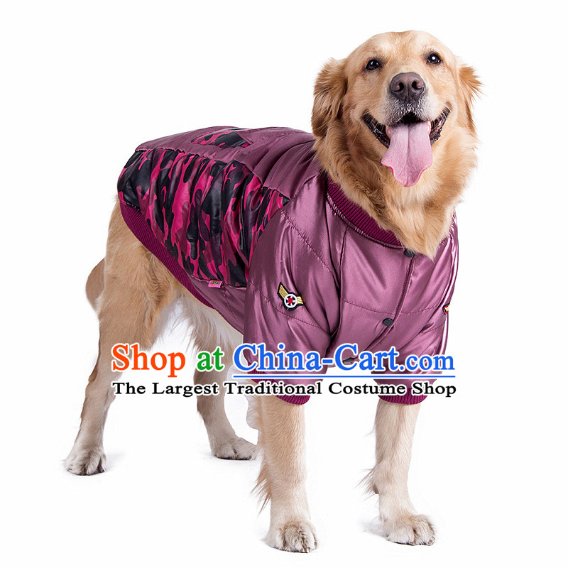 Chukchi camouflage Sunshine Large dog_clothing pet dog dress clothes Fall_Winter Collections of large dogs under my warm winter clothing 36_ Red