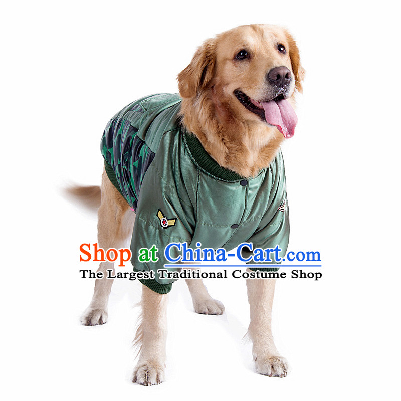 Chukchi camouflage Sunshine Large dog/clothing pet dog dress clothes Fall/Winter Collections of large dogs under my warm winter clothing 36#, green in the Chukchi CHUKCHI () , , , shopping on the Internet