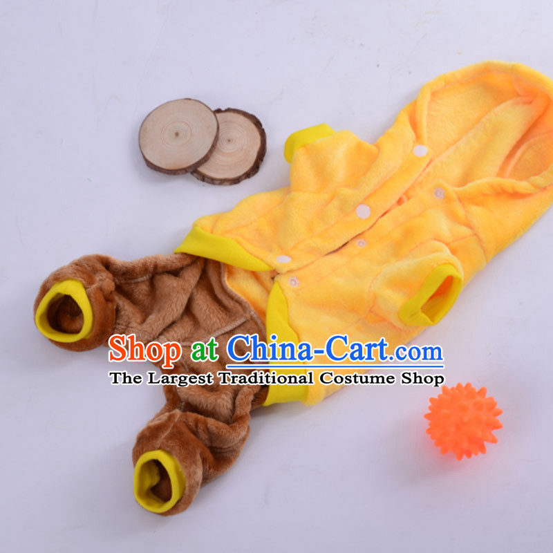 Dog clothes pet clothes chihuahuas VIP than Xiong tedu clothes dog puppies Fall_Winter Collections of four_footed costumes pet supplies yellow_footed frog XXL about suitable 5_8 catty
